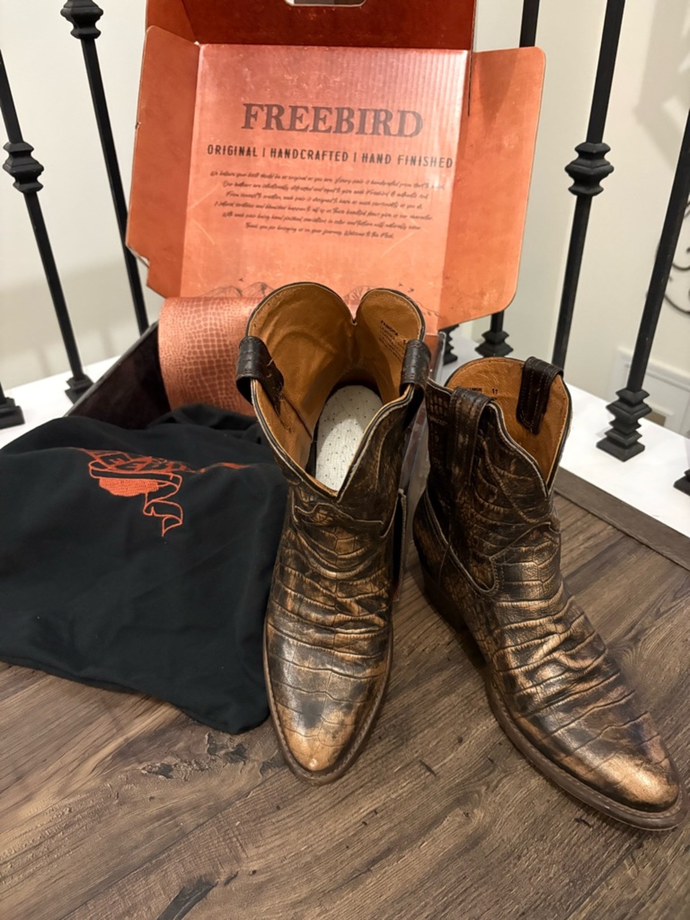 Freebird Women’s Zamora Bronze Snakeskin Boot